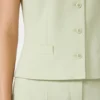 Gilet en crêpe de laine, vert