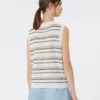 Gilet en fil de lin, multicolore Gilet en fil de lin, multicolore