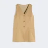 Gilet en jersey jacquard à fines rayures, couleur désert Gilet en jersey jacquard à fines rayures, couleur désert