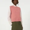 Gilet en mélange de mohair, rose antique Gilet en mélange de mohair, rose antique