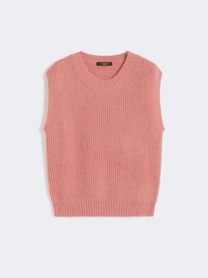 Gilet en mélange de mohair, rose antique Gilet en mélange de mohair, rose antique