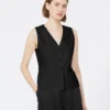 Gilet en toile de lin, noir Gilet en toile de lin, noir