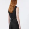 Gilet en toile de lin, noir
