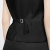 Gilet en toile de lin, noir Gilet en toile de lin, noir