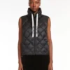 Gilet en toile de nylon déperlante, noir Gilet en toile de nylon déperlante, noir