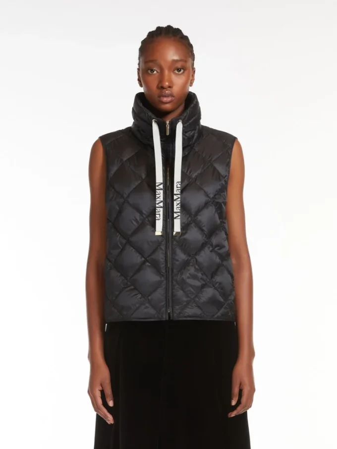 Gilet en toile de nylon déperlante, noir Gilet en toile de nylon déperlante, noir