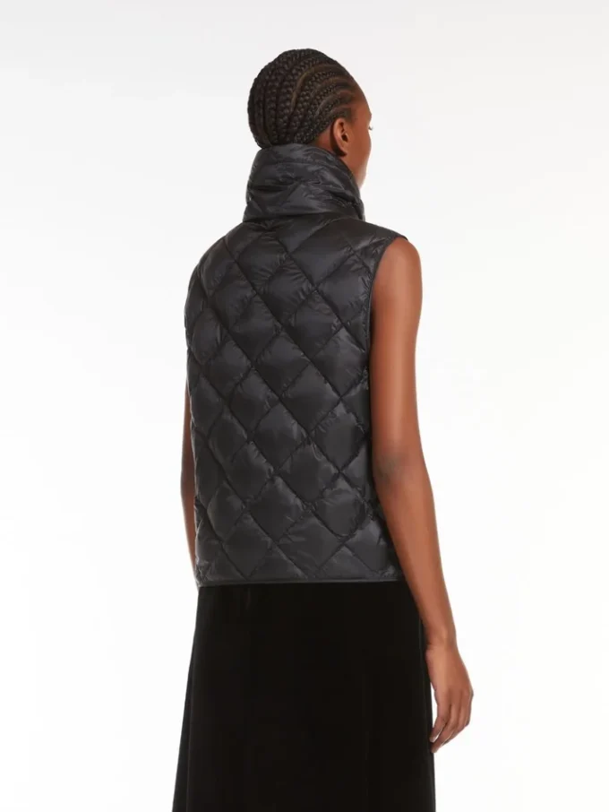 Gilet en toile de nylon déperlante, noir Gilet en toile de nylon déperlante, noir