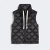Gilet en toile de nylon déperlante, noir Gilet en toile de nylon déperlante, noir