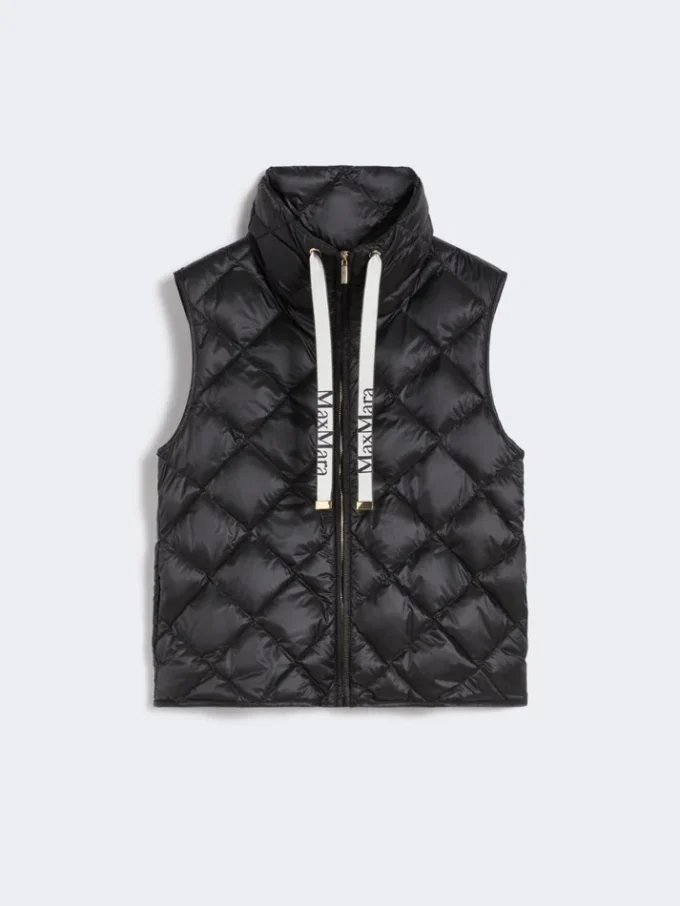 Gilet en toile de nylon déperlante, noir Gilet en toile de nylon déperlante, noir