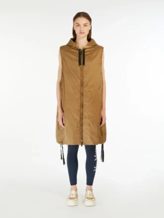 Gilet en toile déperlante, caramel