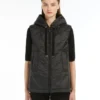 Gilet matelassé à capuche hydrofuge, noir Gilet matelassé à capuche hydrofuge, noir