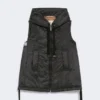 Gilet matelassé à capuche hydrofuge, noir Gilet matelassé à capuche hydrofuge, noir
