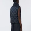 Gilet matelassé en toile de nylon hydrofuge, bleu nuit Gilet matelassé en toile de nylon hydrofuge, bleu nuit