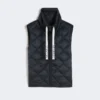Gilet matelassé en toile de nylon hydrofuge, bleu nuit Gilet matelassé en toile de nylon hydrofuge, bleu nuit