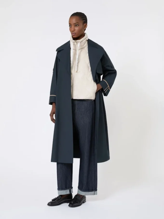 Gilet matelassé en toile de nylon hydrofuge, couleur sable