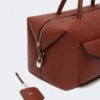 Grand sac Boston en cuir avec poches, couleur rouille Grand sac Boston en cuir avec poches, couleur rouille