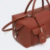 Grand sac Boston en cuir avec poches, couleur rouille Grand sac Boston en cuir avec poches, couleur rouille