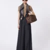 Grand sac Boston en cuir avec poches, marron Grand sac Boston en cuir avec poches, marron