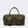 Grand sac Boston en cuir avec poches, marron foncé Grand sac Boston en cuir avec poches, marron foncé