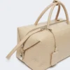 Grand sac Boston en cuir imprimé crocodile, couleur ice Grand sac Boston en cuir imprimé crocodile, couleur ice