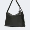 Grand sac à main en cuir mat, noir Grand sac à main en cuir mat, noir