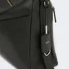 Grand sac à main en cuir mat, noir Grand sac à main en cuir mat, noir