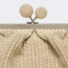 Grand sac Pasticcino effet raphia, couleur tourterelle Grand sac Pasticcino effet raphia, couleur tourterelle