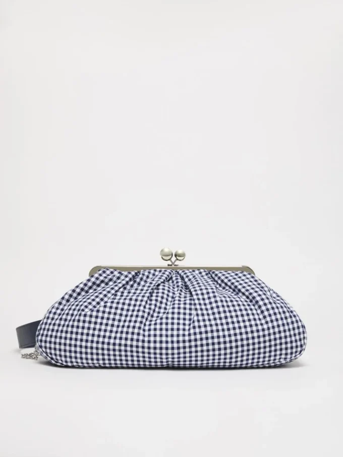 Grand sac Pasticcino en coton vichy, bleu outremer Grand sac Pasticcino en coton vichy, bleu outremer