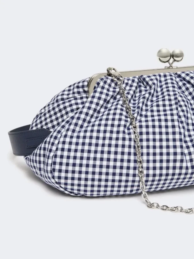 Grand sac Pasticcino en coton vichy, bleu outremer Grand sac Pasticcino en coton vichy, bleu outremer