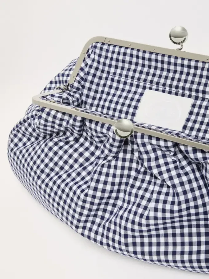Grand sac Pasticcino en coton vichy, bleu outremer Grand sac Pasticcino en coton vichy, bleu outremer