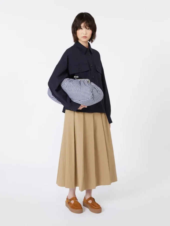 Grand sac Pasticcino en coton vichy, bleu outremer Grand sac Pasticcino en coton vichy, bleu outremer
