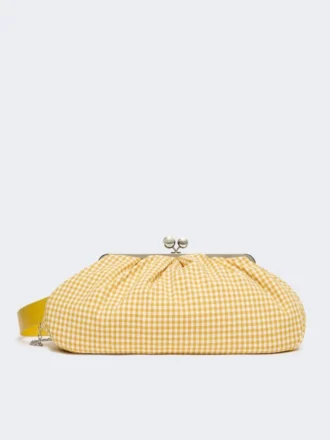 Grand sac Pasticcino en coton vichy, jaune