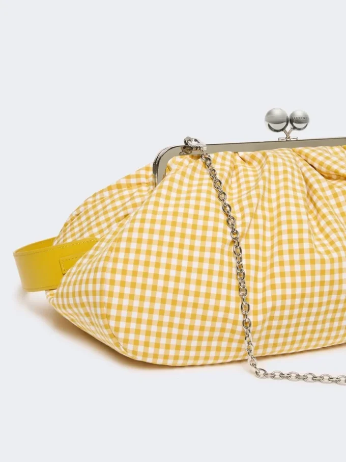 Grand sac Pasticcino en coton vichy, jaune Grand sac Pasticcino en coton vichy, jaune