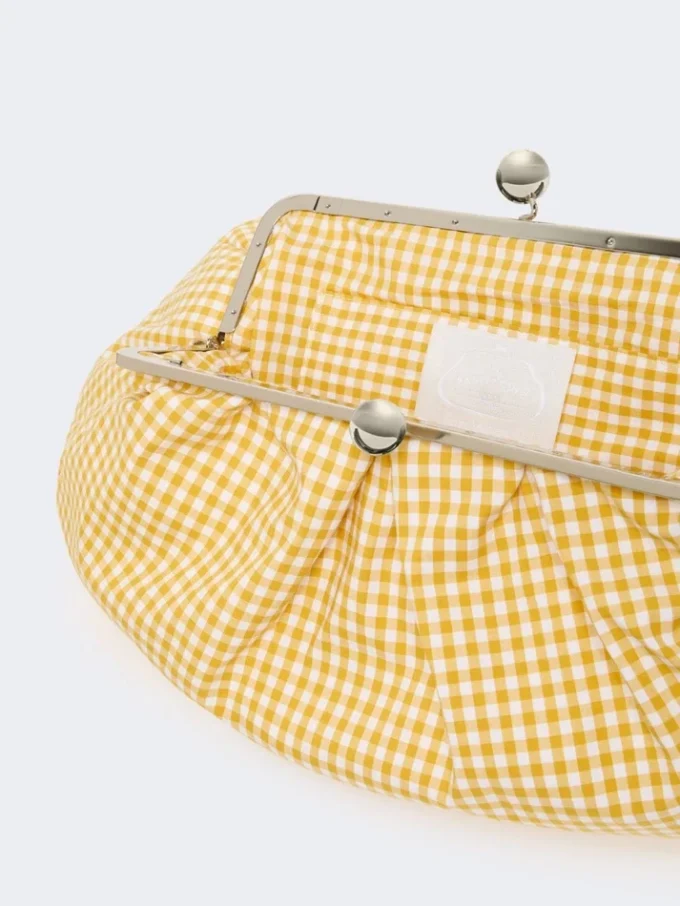 Grand sac Pasticcino en coton vichy, jaune Grand sac Pasticcino en coton vichy, jaune