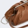 Grand sac Pasticcino en peau de mouton, couleur tabac