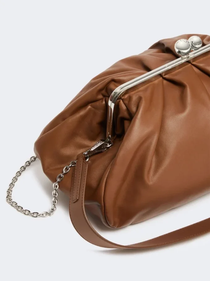 Grand sac Pasticcino en peau de mouton, couleur tabac