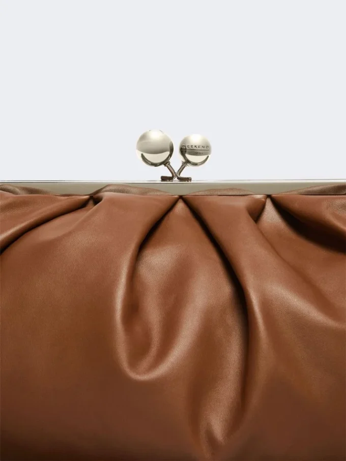 Grand sac Pasticcino en peau de mouton, couleur tabac
