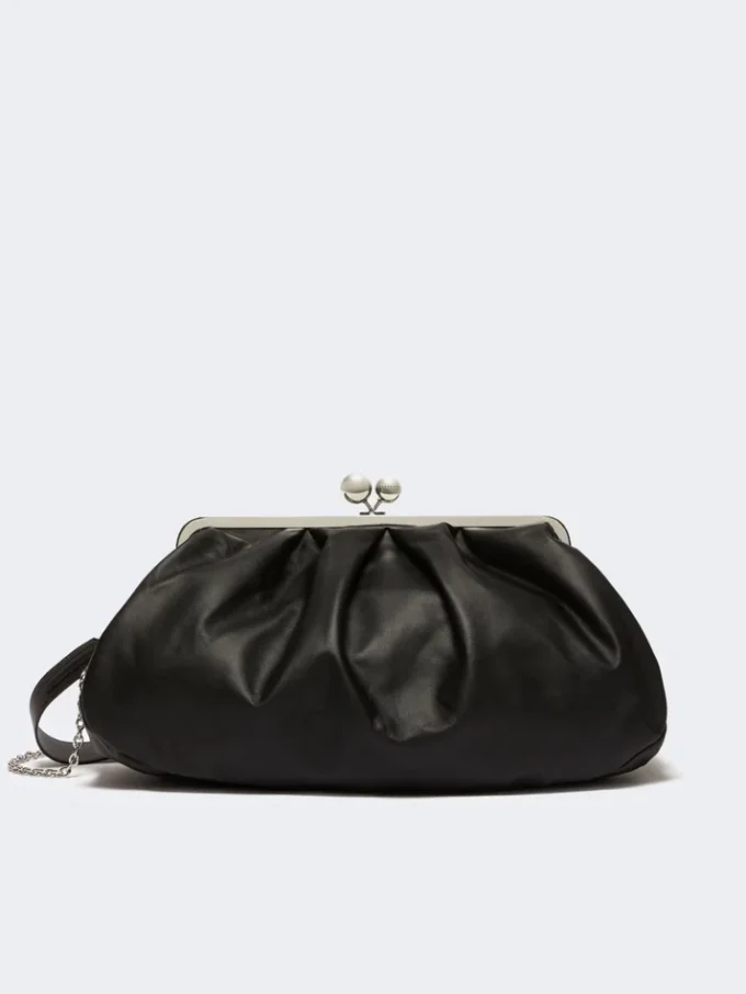 Grand sac Pasticcino en peau de mouton, noir
