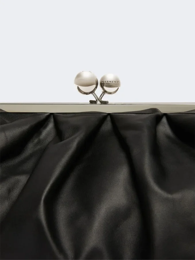 Grand sac Pasticcino en peau de mouton, noir