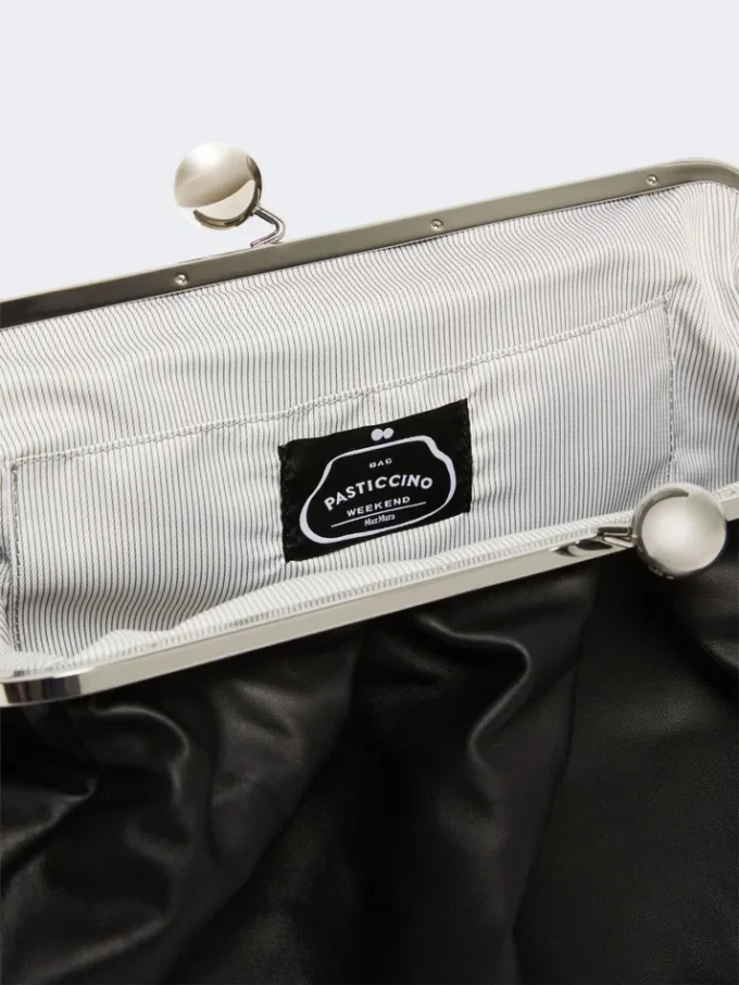 Grand sac Pasticcino en peau de mouton, noir