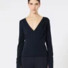 Haut en jersey de laine, bleu outremer Haut en jersey de laine, bleu outremer