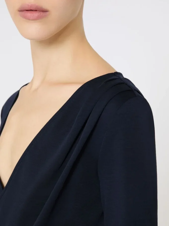 Haut en jersey de laine, bleu outremer Haut en jersey de laine, bleu outremer