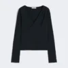 Haut en jersey de laine, bleu outremer Haut en jersey de laine, bleu outremer