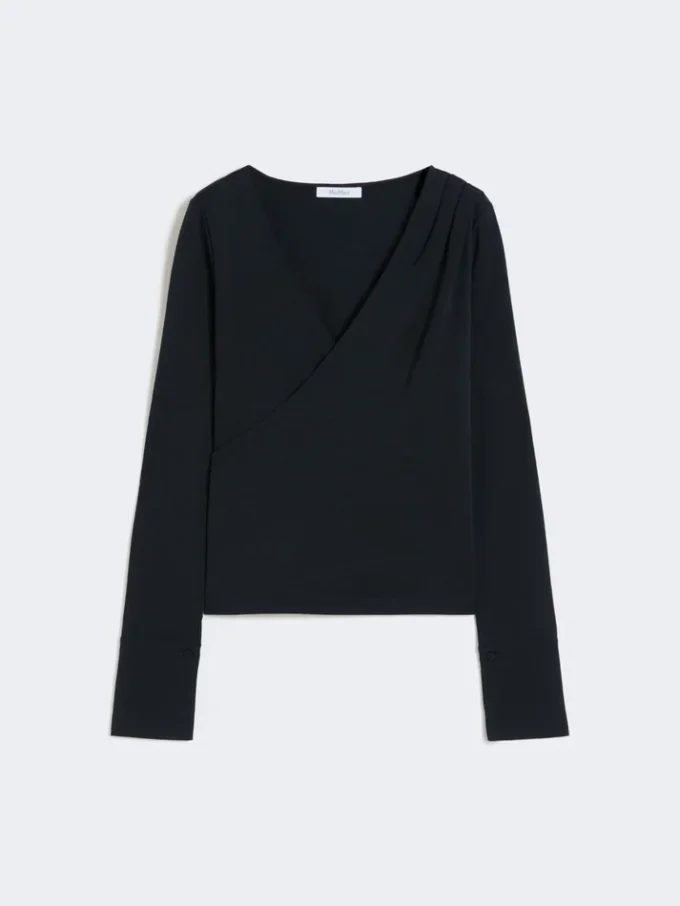Haut en jersey de laine, bleu outremer Haut en jersey de laine, bleu outremer