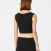 Haut en jersey scuba, noir