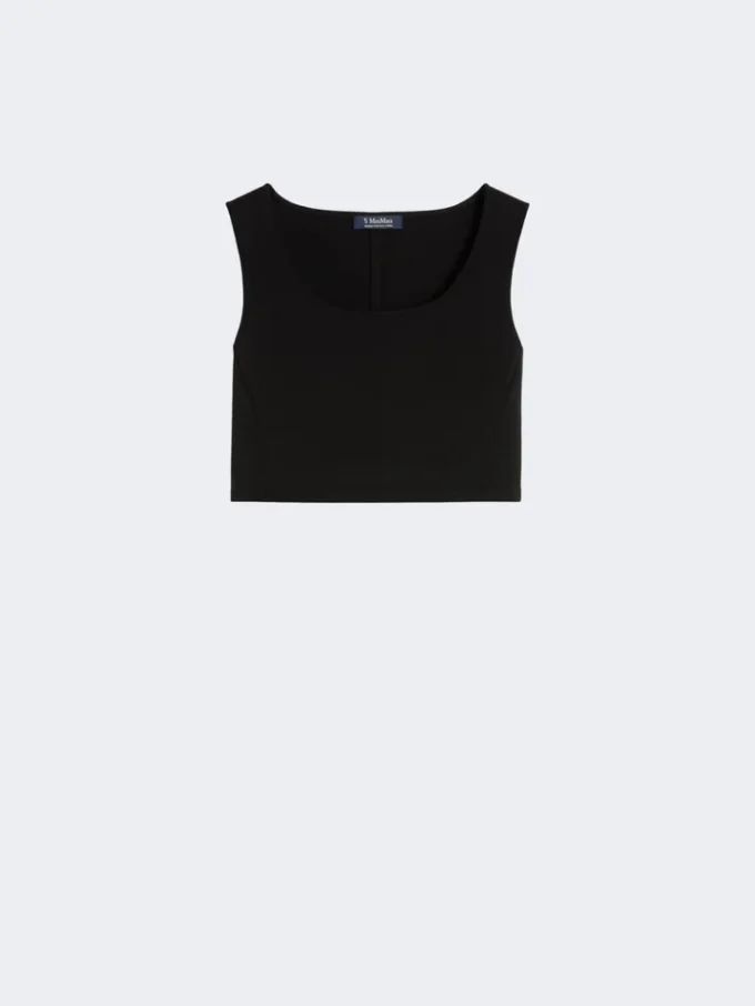 Haut en jersey scuba, noir