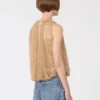 Haut en maille avec cristaux, camel Haut en maille avec cristaux, camel