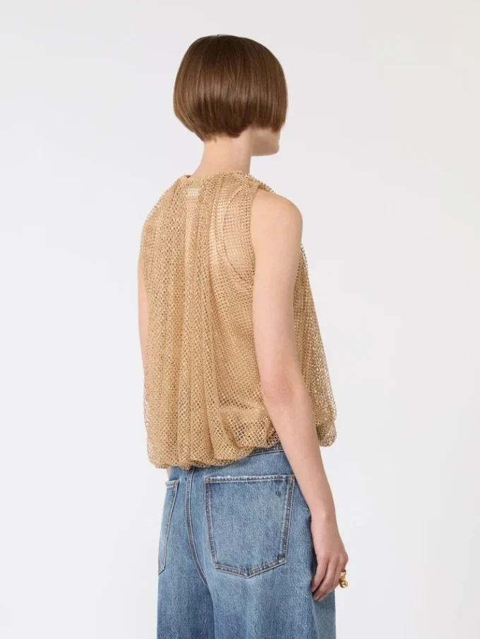 Haut en maille avec cristaux, camel Haut en maille avec cristaux, camel
