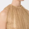 Haut en maille avec cristaux, camel Haut en maille avec cristaux, camel