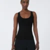 Haut en maille mélangée viscose, noir Haut en maille mélangée viscose, noir